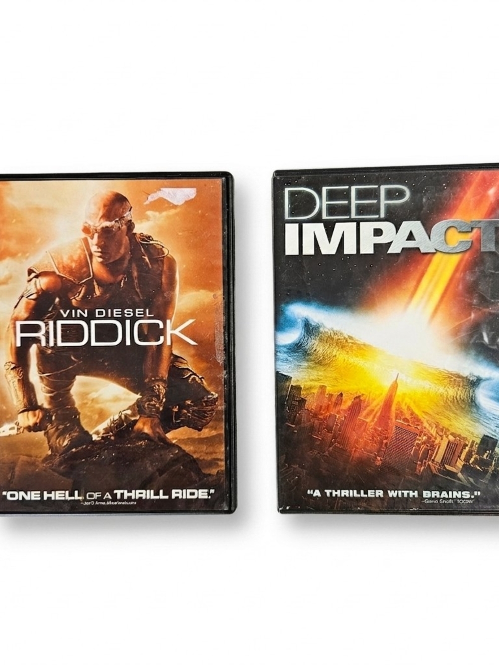 Sci-Fi Action DVD Movie Bundle: Riddick & Deep Impact